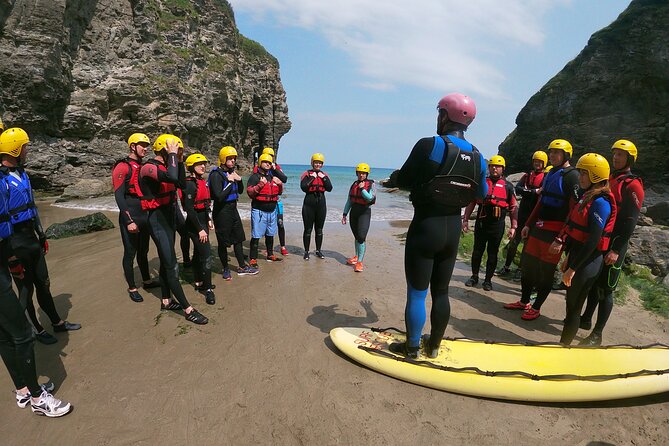 2-Hour Coasteering Adventure Near Bude - Getting ready at Bossiney Campsite