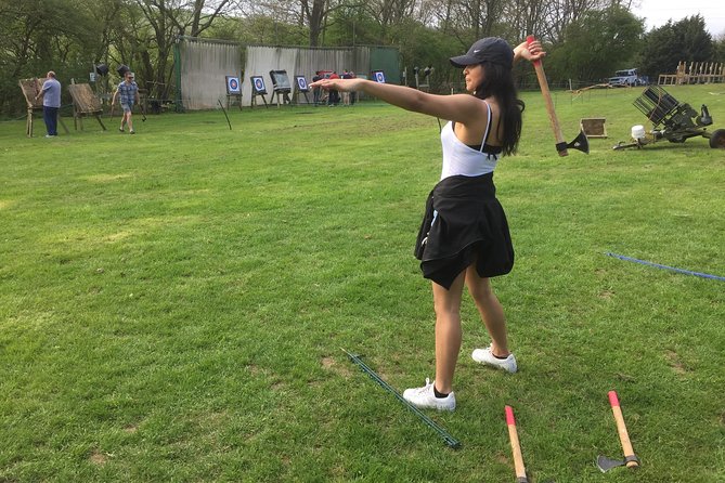 Axe Throwing Session - One Hour - Learning the difference between a tomahawk and a Spartan axe