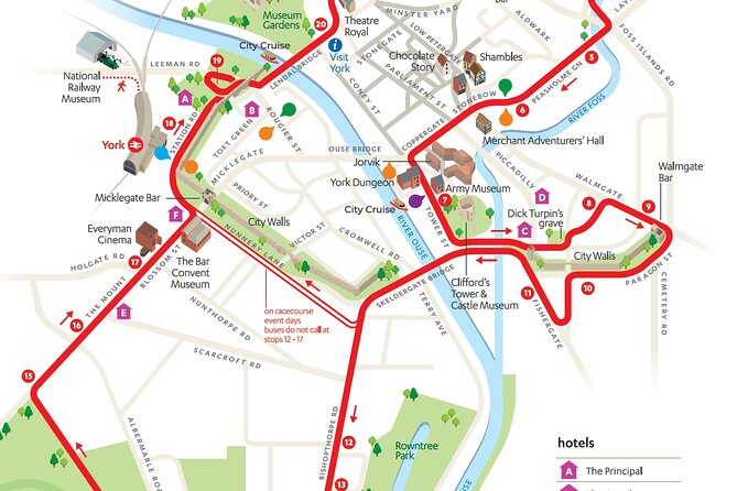 City Sightseeing York Hop-On Hop-Off Bus Tour - Railway Station and Memorial Gardens