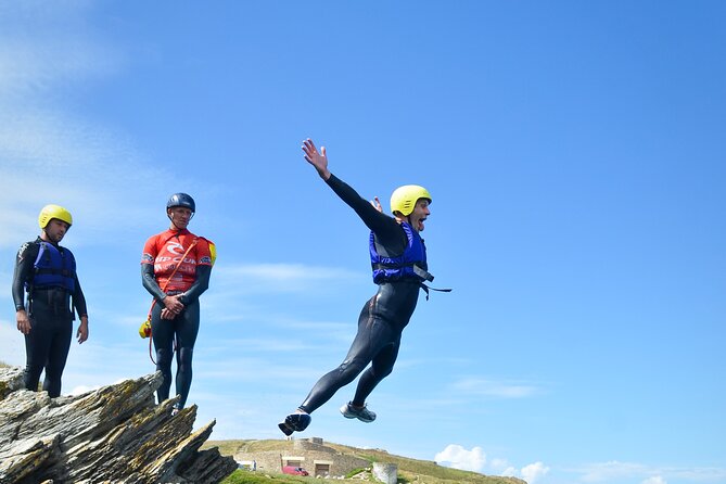 Coasteering Experience in Newquay - Inside the sea cave and Adventure Gully