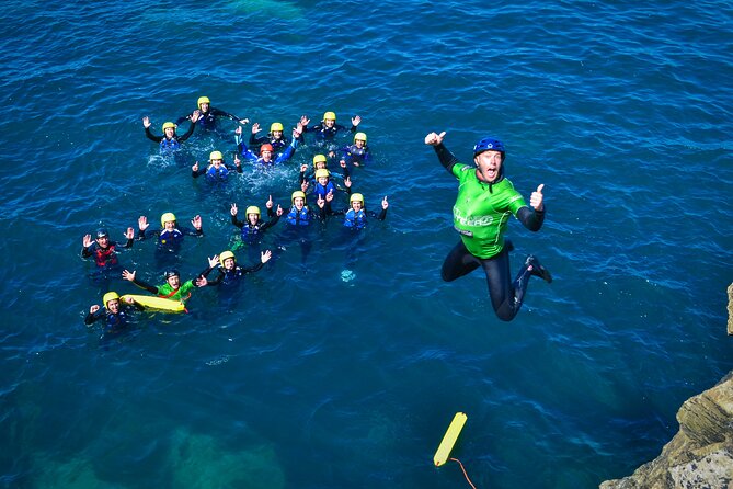 Coasteering Experience in Newquay - The jumps into clear, deep water
