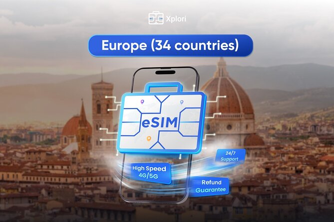 eSIM for UK (34 EU countries) | 3 to 30 days. Up to 40GB of data - A London eSIM that starts before you leave home