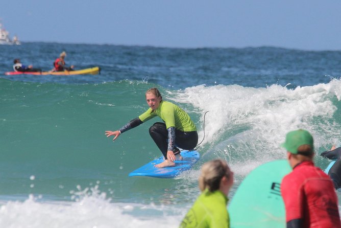 Full-Day (2 x 2 hr lessons) Surf Experience Newquay: All levels - Boards, wetsuits, and hot showers
