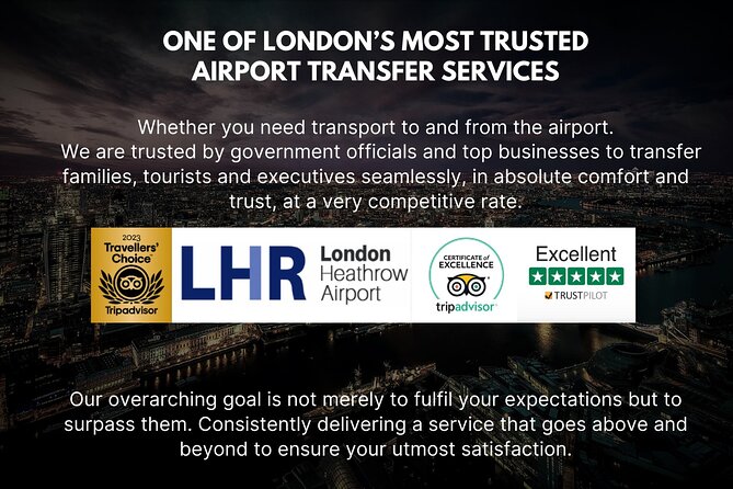 Heathrow Airport - To & From Central London - Meet & Greet - Key points to know before booking