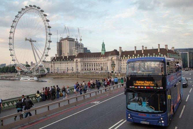 London by Night Sightseeing Open Top Bus Tour with Live Guide - What you see in the 90-minute route