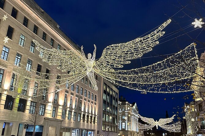 London Christmas Lights Guided Tour With Christmas Music - Leicester Square and its German-style market