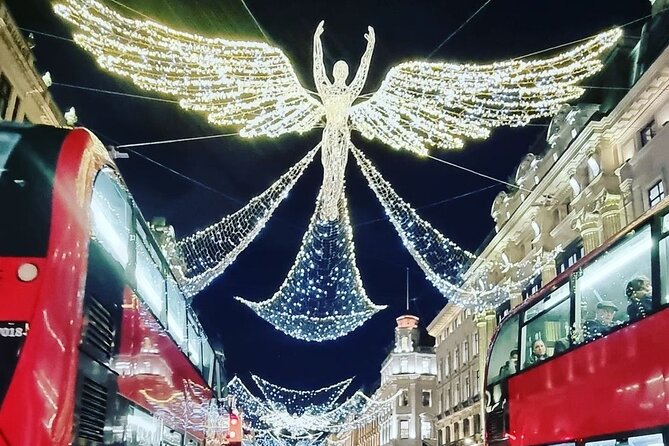 London Christmas Lights Private Guided Taxi Tour - Park Lane shows Winter Wonderland from outside