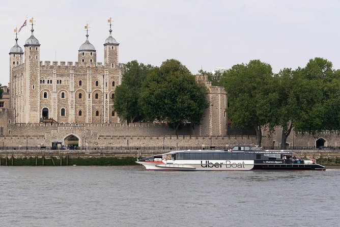 London: Uber Boat - Single Journey River Thames Cruise - The Shard, HMS Belfast, and the Tower of London