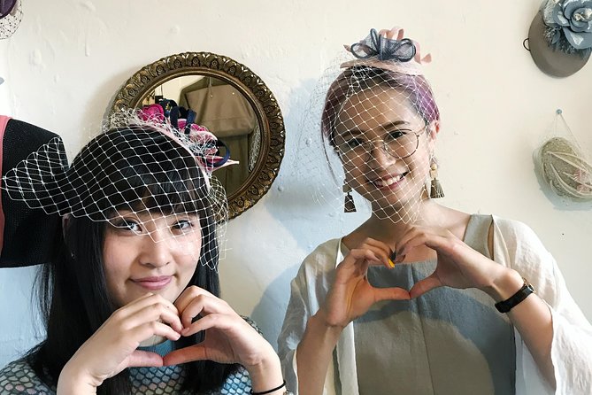 Make a Fascinator Hat with a Designer in London - Building the fascinator base with a traditional hat block