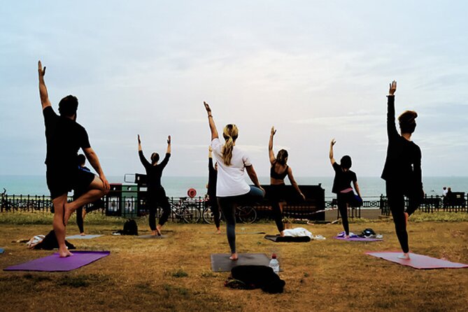 Outdoor Yoga Class at Brighton's Sea front - Monday morning on Brighton’s pebbled beach