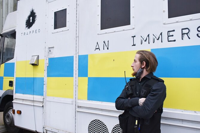 Private Prison Van Escape Game - London Immersive Experience - One hour of clues inside the van