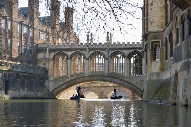 Shared Punt Tour - Cambridge - Trinity College, Wren Library, and Garret Hostel Bridge