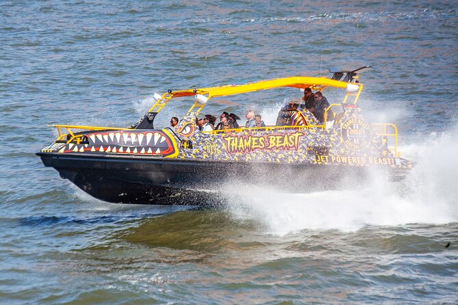 Speedboat 'THE THAMES BEAST' from Tower Millennium Pier - 40 mins - The O2 and the Thames Barrier