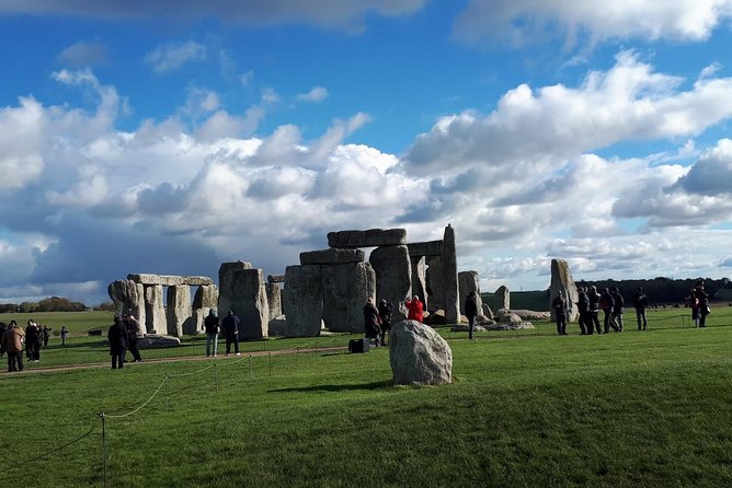 Stonehenge Shuttle Bus from London with Optional Fish & Chips - The first view of the ancient stones