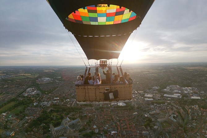Sunrise Hot Air Balloon Flight Over York - The landing in the Yorkshire countryside